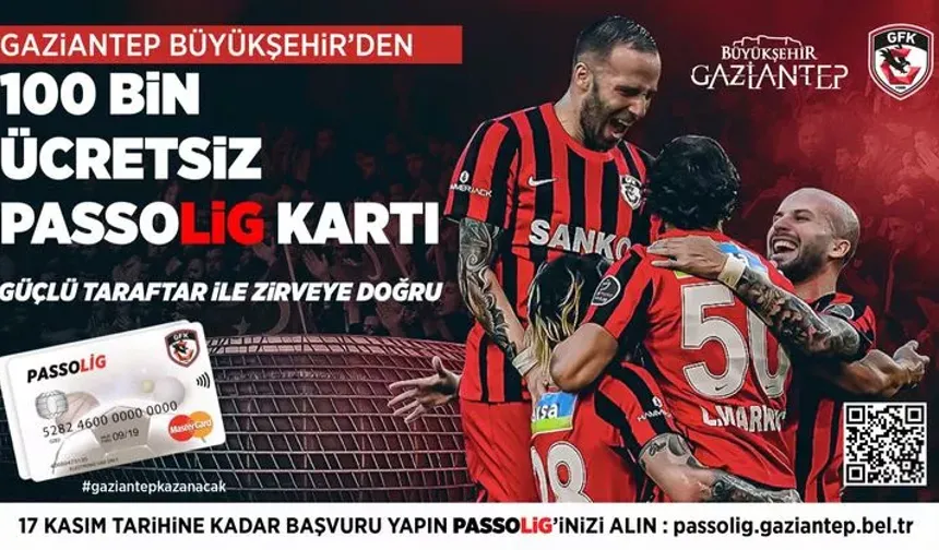 Gaziantep Büyükşehir'den futbolseverlere 100 bin Passolig hediye
